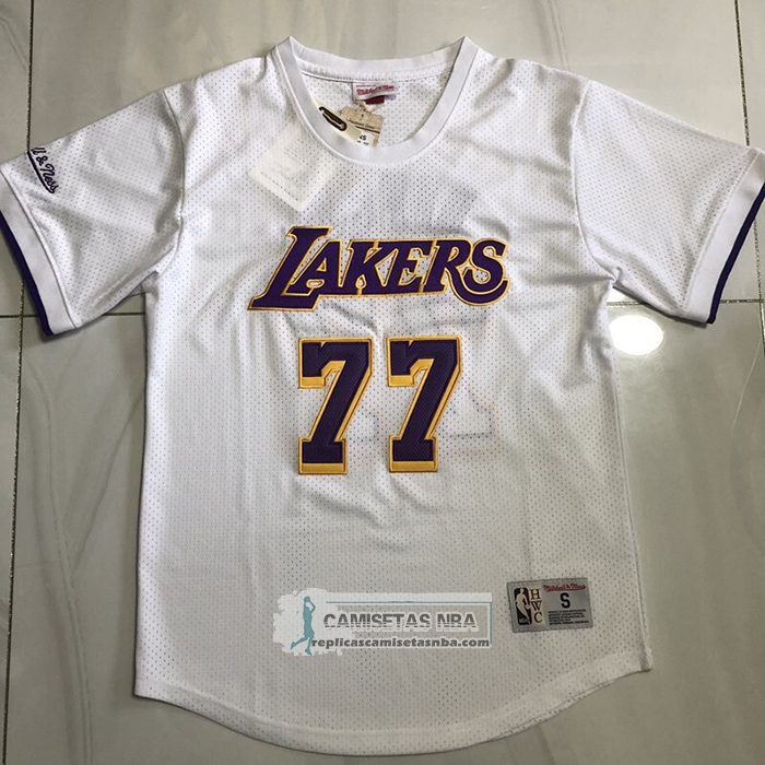 Camiseta Manga Corta Los Angeles Lakers Luka Doncic NO 77 Blanco